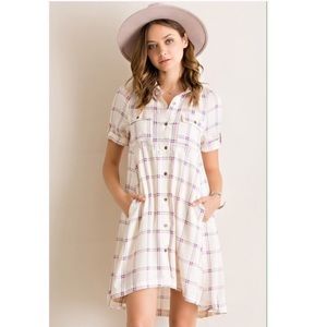 Plaid Shirtdress